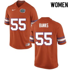 Women's Florida Gators #55 Noah Banks NCAA Nike Orange Authentic Stitched College Football Jersey PYM2062CS